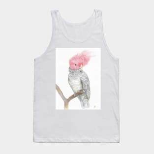 gang gang red head cockatoo parrot watercolor painting Tank Top